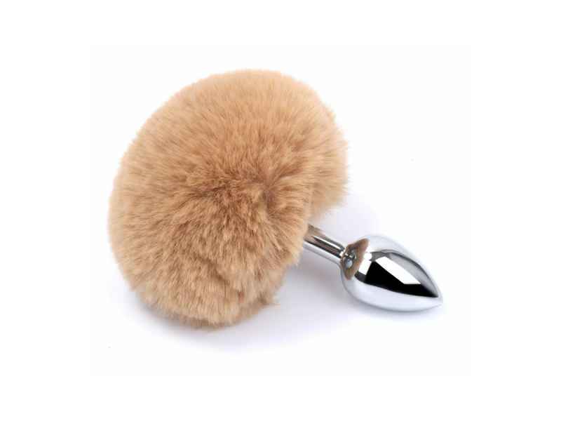 Пробка с кофейным хвостом зайки "Vandersex" металл, M 