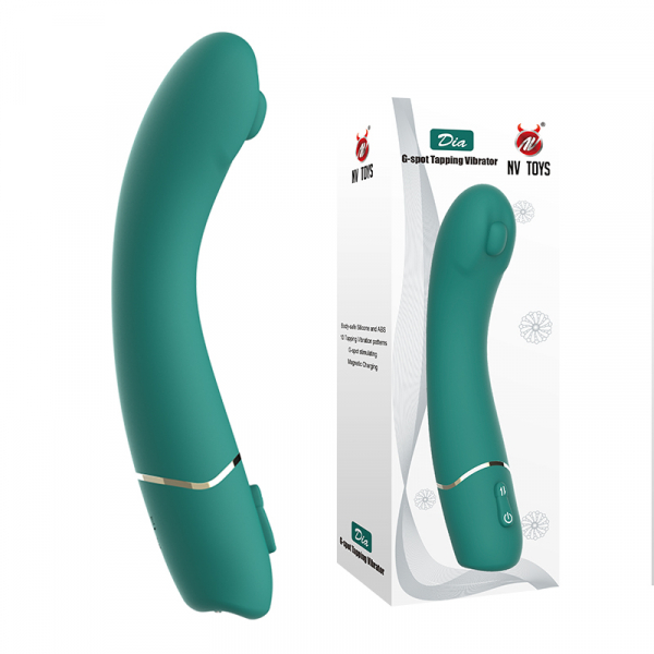 Вибратор для точки G с пульсирующей головкой "NV Toys Dia" зеленый 